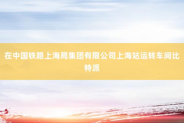 在中国铁路上海局集团有限公司上海站运转车间比特派