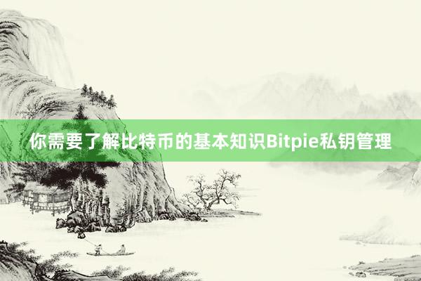 你需要了解比特币的基本知识Bitpie私钥管理