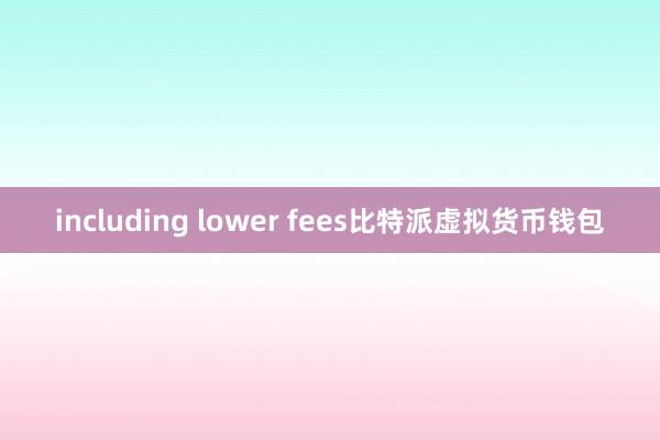 including lower fees比特派虚拟货币钱包