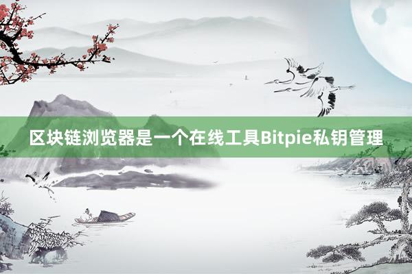 区块链浏览器是一个在线工具Bitpie私钥管理