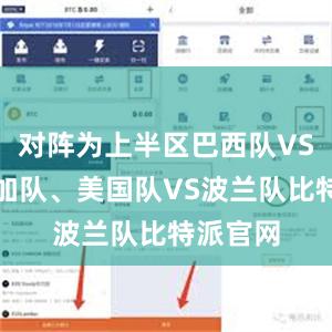 对阵为上半区巴西队VS多米尼加队、美国队VS波兰队比特派官网